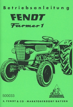 Betriebsanleitung für Fendt Farmer 1 ( 01.72 )